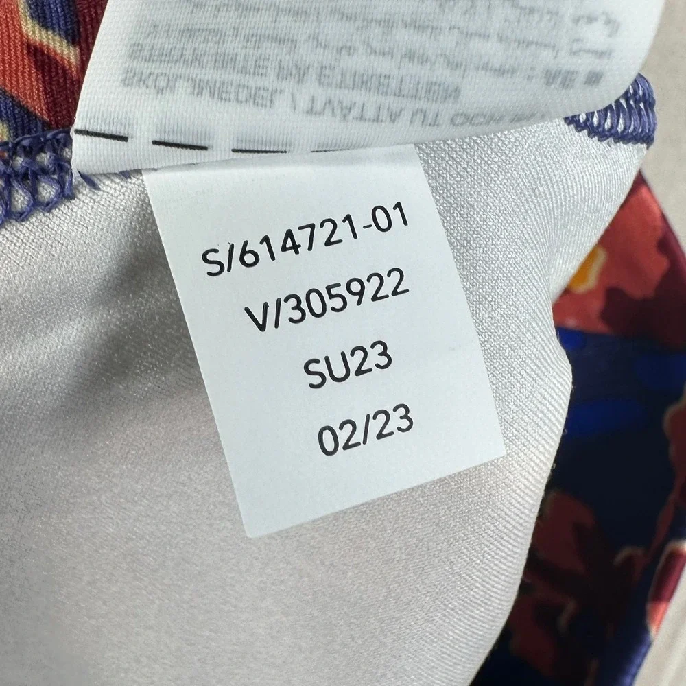 New Athleta Salutation Stash  16.5" Floral‎ Print Skort size XS Blue/Red - Picture 5 of 10